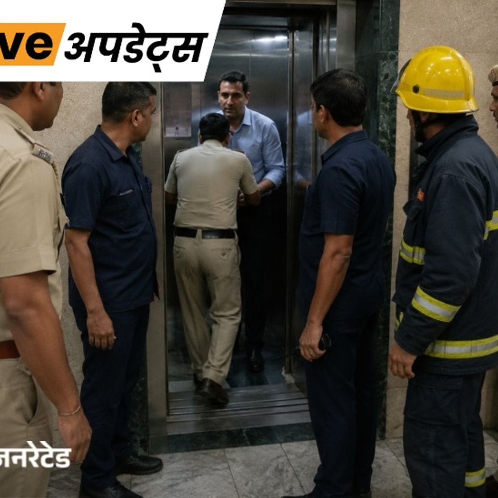 भास्कर अपडेट्स:दिल्ली में इजराइली दूतावास का कर्मचारी लिफ्ट में फंसा, पुलिस ने सुरक्षित बाहर निकाला