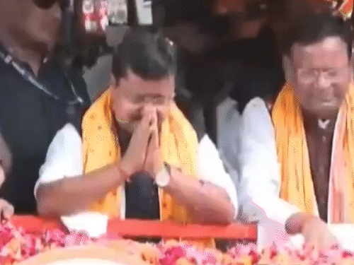 BJP अध्यक्ष नवीन के UP रोडशो में हनुमान वेशधारी नचाया:चंडीगढ़ में DGP को शिकायत, कहा- धार्मिक भावनाएं आहत हुईं, FIR दर्ज हो