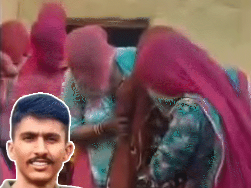 BSF जवान को पिता ने मुखग्नि दी, पत्नी बेसुध हुई:ट्रैक्टर-ट्रॉली से टकराई थी बाइक, 9 दिन इलाज चला; 8 महीने पहले हुई थी शादी