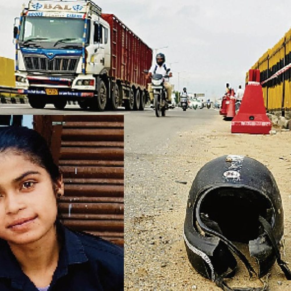 अजमेर रोड का खूनी स्पॉट, चालक ट्रक सहित गायब:28 घंटे पहले जहां 4 मौतें, वहीं ट्रक ने 19 साल की भारती को कुचला, मौत