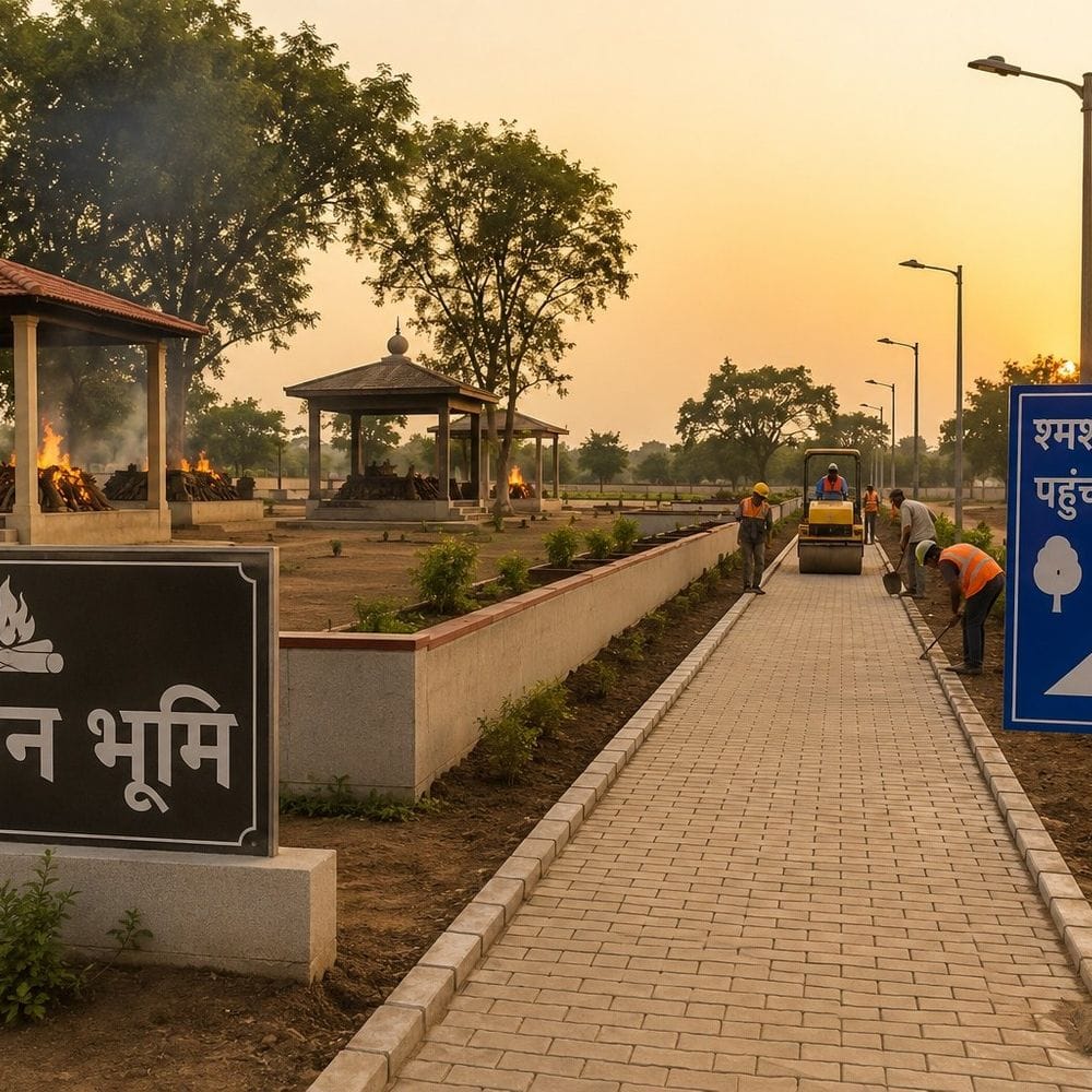 अब गांवों में श्मशानों तक पहुंचने के रास्ते देगी सरकार:जमीन आरक्षित होगी, अतिक्रमण हटेंगे; राजस्व विभाग ने कलेक्टर्स को दिए आदेश