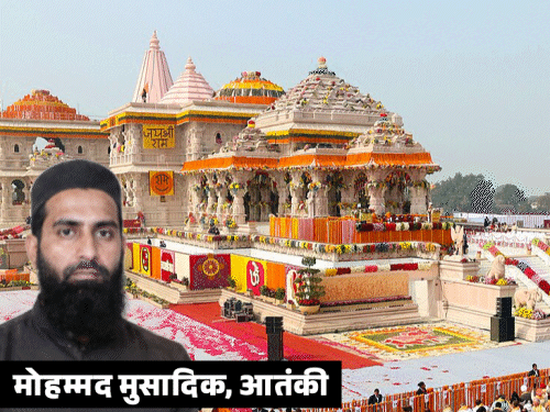 अयोध्या राम मंदिर की रेकी करने वाला आतंकी घोषित:आरोपी पाकिस्तान का नागरिक, हाफिज सईद का रिश्तेदार; 23 आतंकियों की लिस्ट में 17 पाकिस्तानी