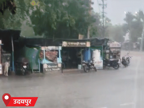 आज भी राजस्थान में तेज बारिश का यलो-ऑरेंज अलर्ट:उदयपुर, अलवर में भारी बरसात, कई जिलों मं 3 इंच पानी बरसा; कल से बदलेगा मौसम