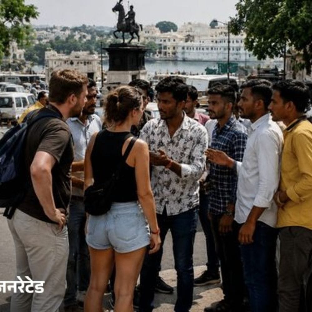 उदयपुर में टूरिस्ट को परेशान करते 5 लपके पकड़े:कमीशन के चक्कर में चुनिंदा हैंडीक्रॉफ्ट-ड्रेसेज से शॉपिंग का दबाव बनाते; पर्यटन थाना पुलिस की कार्रवाई