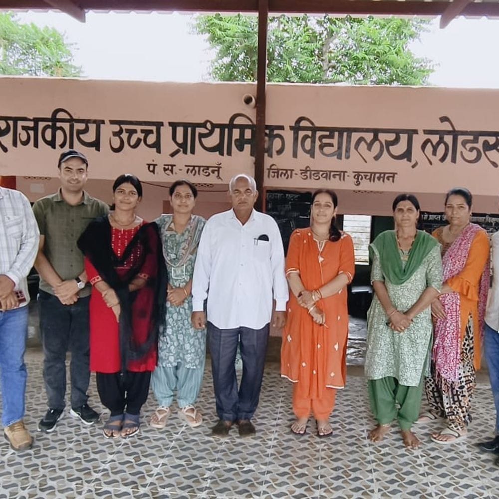 जिला शिक्षा अधिकारी ने परीक्षा केंद्रों का किया निरीक्षण:लाडनूं में व्यवस्थाएं संतोषजनक, लोडसर स्कूल की भी सराहना