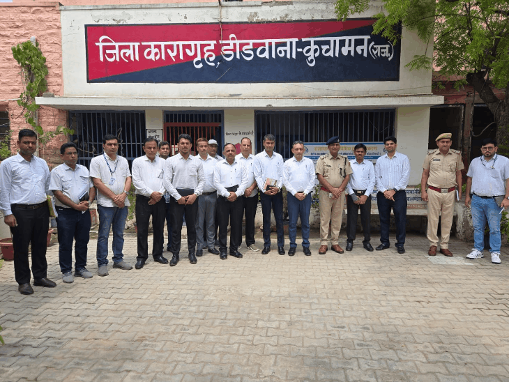 डीडवाना जिला कारागृह में बंदियों से लिया फीडबैक:विजिटर बोर्ड ने किया औचक निरीक्षण, व्यवस्थाओं का लिया जायजा