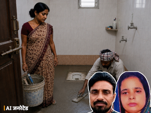 पति को मारकर गाड़ा, 500-रुपए में सीमेंट का प्लास्टर करवाया:जेठ ने पूछा तो बोली- बागेश्वर धाम गए होंगे; आश्रम में ढूंढते रहे परिजन