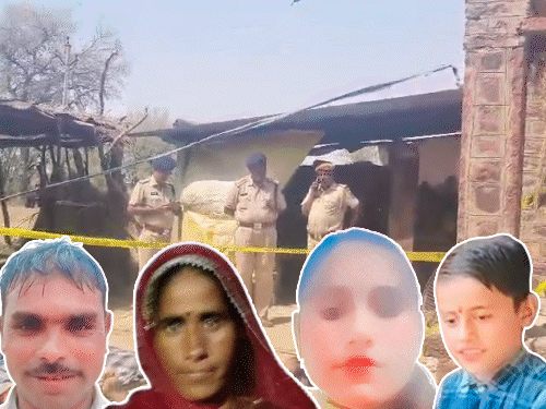 पत्नी का सिर दीवार पर मारा, फिर गला घोंटकर हत्या:पकड़े जाने के डर से दोनों बच्चों का मर्डर, पछतावे में फंदा लगाकर किया सुसाइड