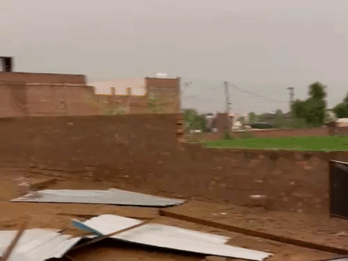 बीकानेर में दिनभर गर्मी, शाम को अरजनसर में हुई बारिश:होर्डिंग गिरे; खरीफ फसलों को मिली राहत, शहर में रहा सूखा