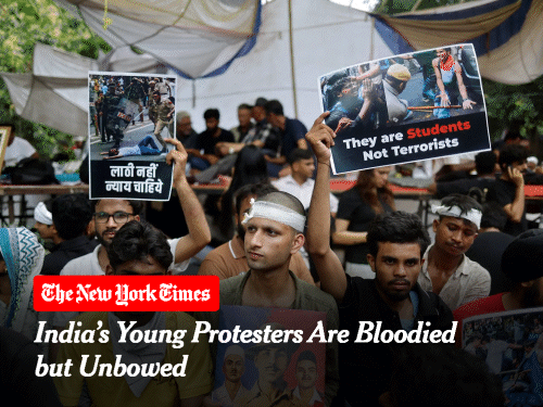 भारत के स्टूडेंट प्रोटेस्ट पर वर्ल्ड मीडिया:NYT ने लिखा- प्रदर्शनकारियों का खून बहा, लेकिन झुके नहीं; गार्डियन बोला- छात्र पीछे हटने को तैयार नहीं