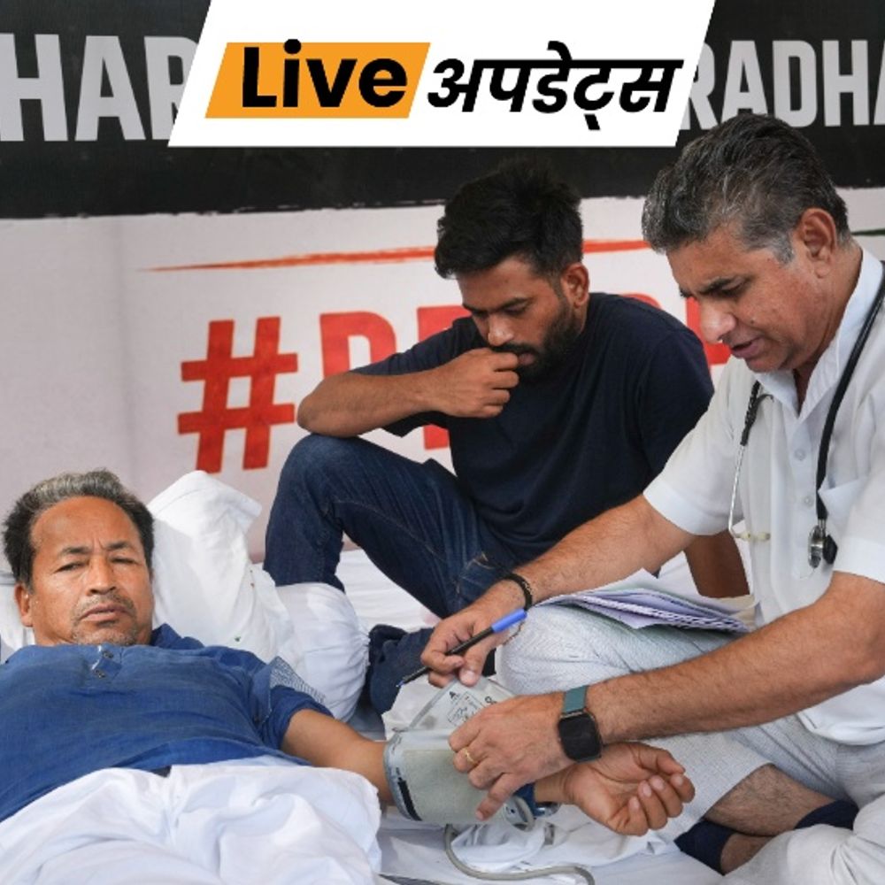 भास्कर अपडेट्स:कॉकरोच जनता पार्टी के साथ भूख हड़ताल कर रहे सोनम वांगचुक की तबीयत बिगड़ी, 5 किलो वजन घटा