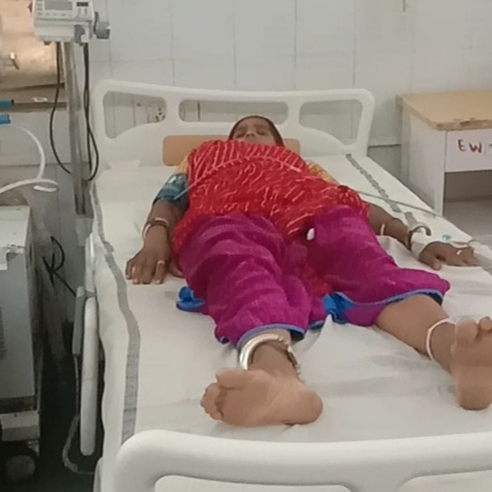रसैल वाइपर के डसने से महिला बेहोश:खेत में काम करते समय काटा, ट्रॉमा सेंटर में भर्ती; 24 घंटे निगरानी