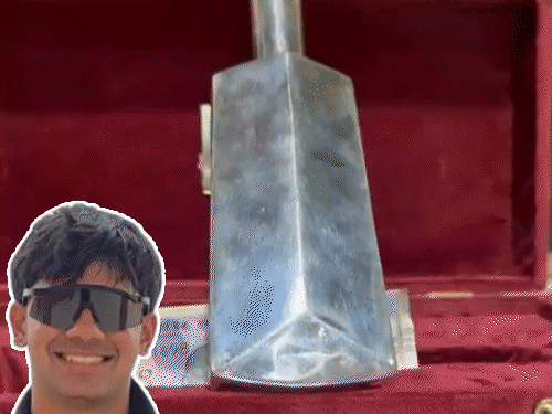 सांवलिया सेठ को चढ़ाया चांदी का बैट:चित्तौड़गढ़ के कुशाग्र भारतीय अंडर-19 क्रिकेट टीम शामिल: श्रीलंका दौरे पर पहुंचे