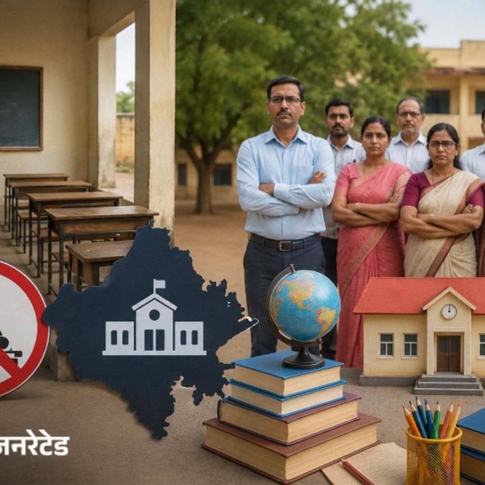 स्टूडेंट जीरो, पढ़ाने के लिए 9 टीचर:राजस्थान में ऐसे 300 महात्मा गांधी अंग्रेजी स्कूल, हिंदी मीडियम भी शुरू करने की तैयारी